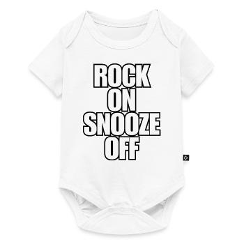 Rock On Snooze Off - Festival Concert Dire - Body à manches courtes Premium Bébé - blanc - Devant