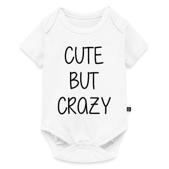 Mignon mais fou - Citation cool - Doux mais fou - Body à manches courtes Premium Bébé - blanc - Devant