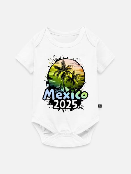 Mexico 2025 - Baby Premium Kurzarmbody - Weiß