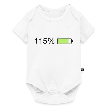 Fullenergy 115% Ladebalken - Baby Premium Kurzarmbody - Weiß - Vorne