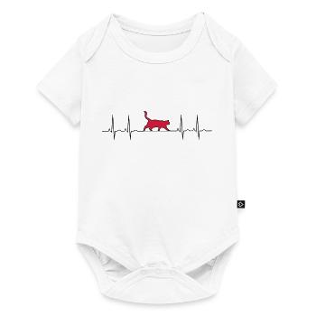EKG cat - Baby Premium short-sleeve bodysuit - white - Front