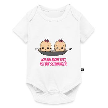 Ich Bin Nicht Fett Schwangerschaft Baby - Baby Premium Kurzarmbody - Weiß - Vorne