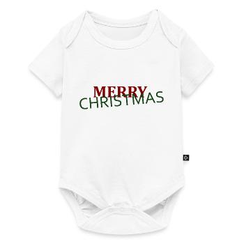 merry christmas - Body à manches courtes Premium Bébé - blanc - Devant