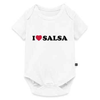 I love salsa - Body à manches courtes Premium Bébé - blanc - Devant