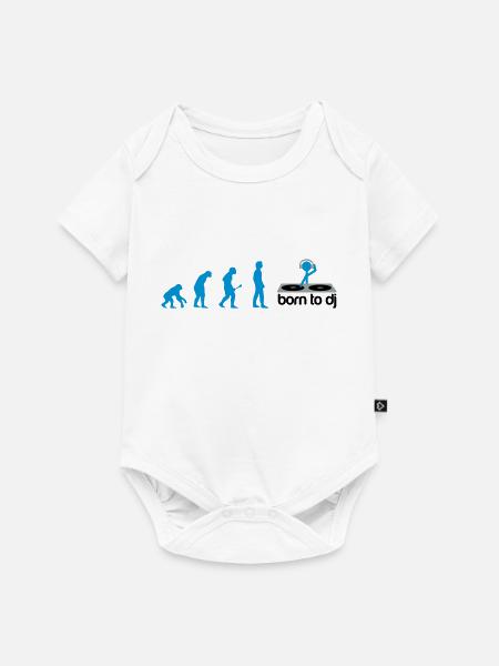 DJ Evolution - Born to DJ - Baby Premium Kurzarmbody - Weiß