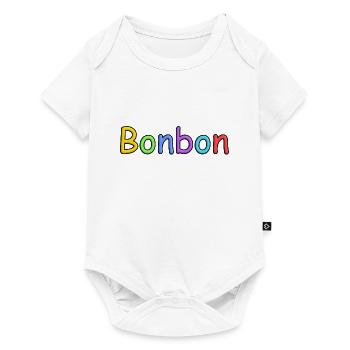 Candy lettrage en coloré - Body à manches courtes Premium Bébé - blanc - Devant