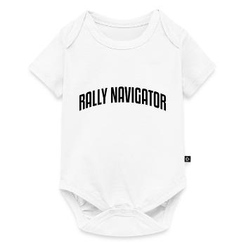 rally navigator stylish arched text logo - Baby Premium short-sleeve bodysuit - white - Front