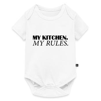 my kitchen my rules - Baby Premium Kurzarmbody - Weiß - Vorne