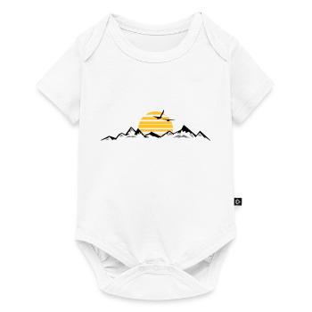 MONTAGNES Paysage Silhouette Panorama - Body à manches courtes Premium Bébé - blanc - Devant