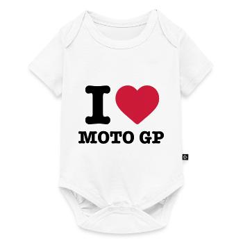J’aime moto moto GP motard motard - Body à manches courtes Premium Bébé - blanc - Devant