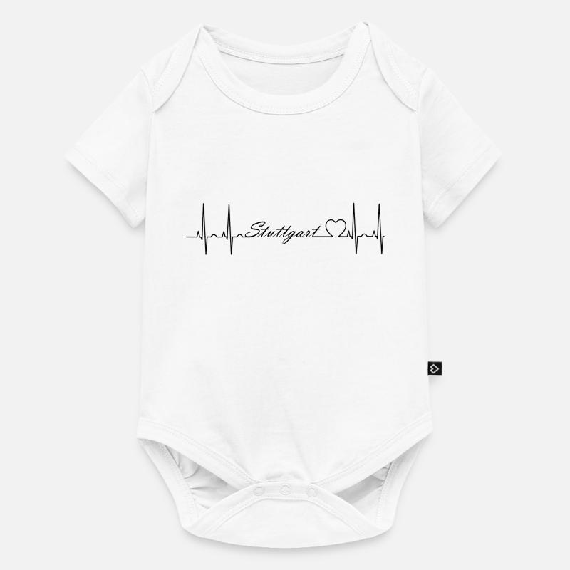 Stuttgart - Baby Premium Kurzarmbody - Weiß