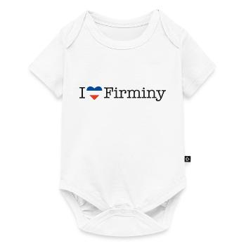 I love Firminy - Baby Premium Kurzarmbody - Weiß - Vorne