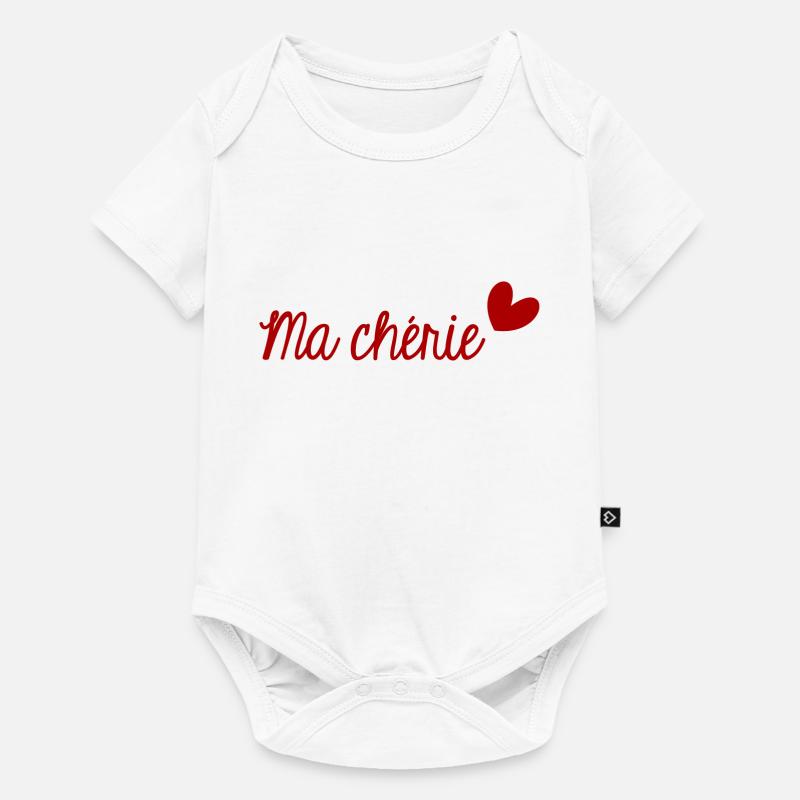 MA CHERIE. MON CHERI. SAINT VALENTIN. EVJF - Body à manches courtes Premium Bébé - blanc
