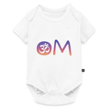Om - Baby Premium Kurzarmbody - Weiß - Vorne