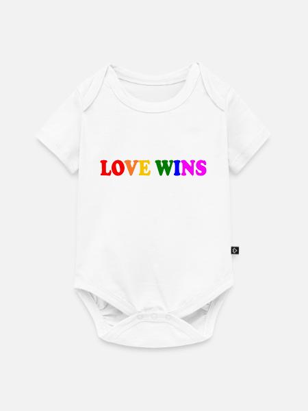 Love wins - Baby Premium Kurzarmbody - Weiß