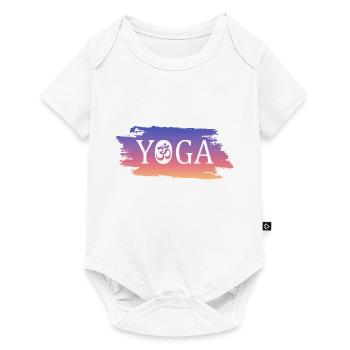 Yoga Geschenkidee - Baby Premium Kurzarmbody - Weiß - Vorne