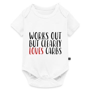 Fonctionne mais aime clairement les glucides - Body à manches courtes Premium Bébé - blanc - Devant