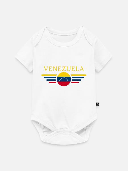 Venezuela - Baby Premium Kurzarmbody - Weiß
