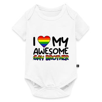 I Love My Awesome Gay Brother 2 - Baby Premium short-sleeve bodysuit - white - Front