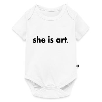 She is art - Baby Premium Kurzarmbody - Weiß - Vorne