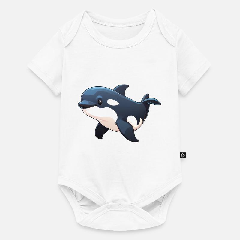 Orca - Baby Premium Kurzarmbody - Weiß