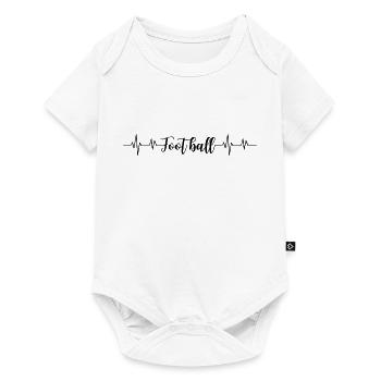 Fußball-Herzschlag - Baby Premium Kurzarmbody - Weiß - Vorne