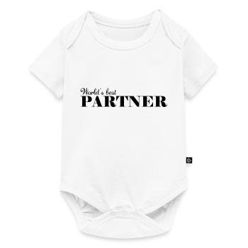 der weltbeste Partner - Baby Premium Kurzarmbody - Weiß - Vorne