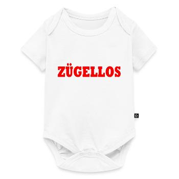 zügellos - Baby Premium Kurzarmbody - Weiß - Vorne