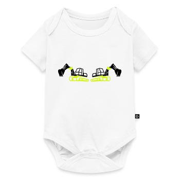 bagger 2 - Baby Premium Kurzarmbody - Weiß - Vorne