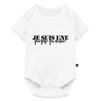 Ich bin eine Georgette, die rockt - Baby Premium Kurzarmbody - Weiß - Vorne
