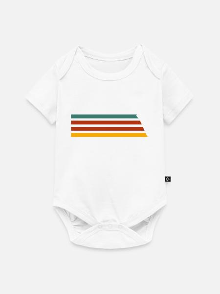 Streifen - Baby Premium Kurzarmbody - Weiß
