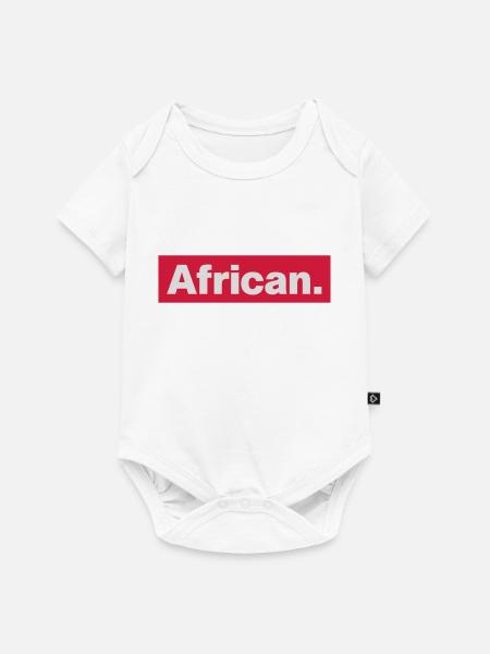 African - Baby Premium Kurzarmbody - Weiß