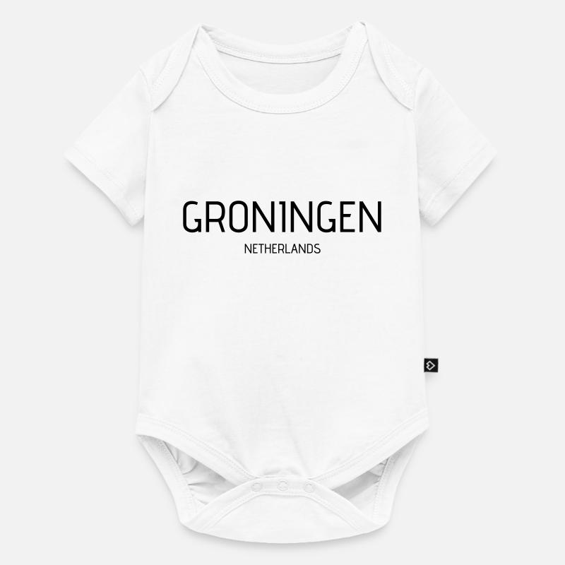groningen - Baby Premium Kurzarmbody - Weiß
