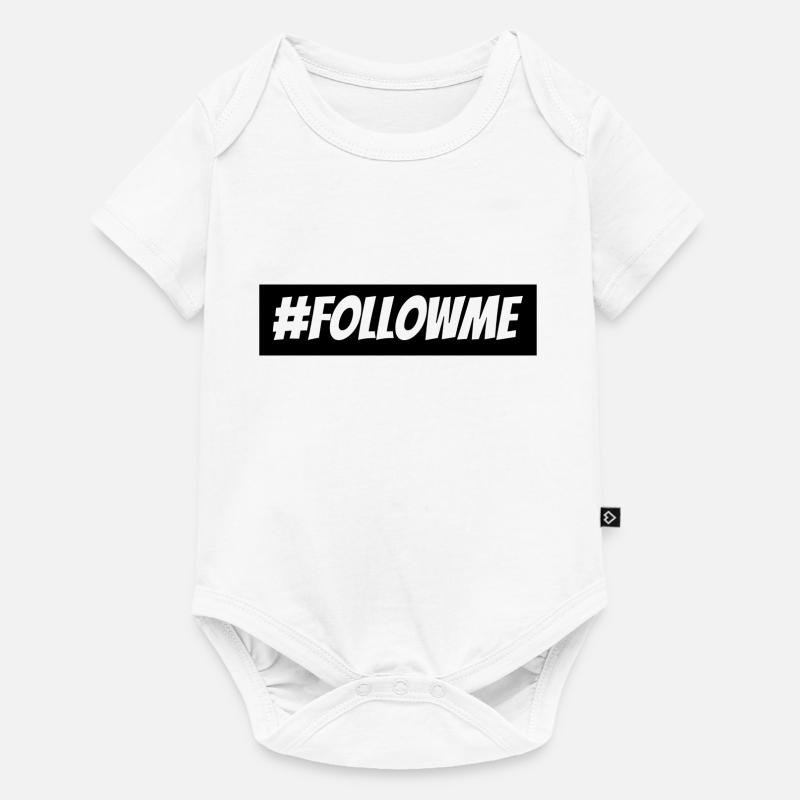 Suivez-moi Hahstag | Venez avec - Body à manches courtes Premium Bébé - blanc