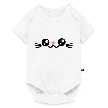Les chats font face à Cats Eyes Sweet Chibi chaton - Body à manches courtes Premium Bébé - blanc - Devant