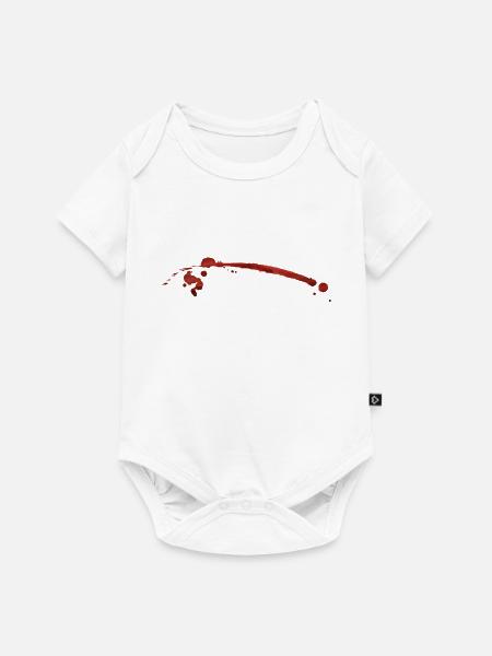 Blutspritzer - Baby Premium Kurzarmbody - Weiß