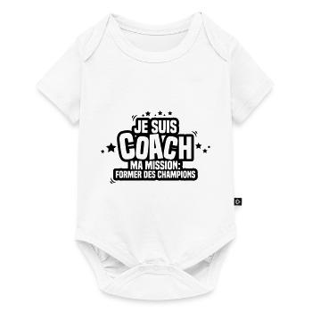 je suis coach ma mission former des champions - Body à manches courtes Premium Bébé - blanc - Devant