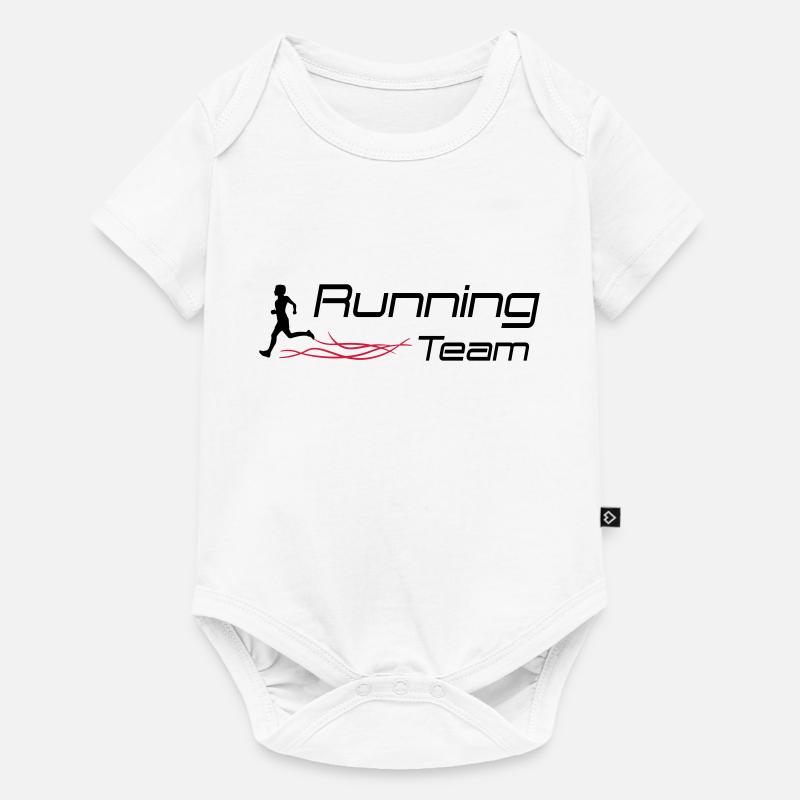 équipe de course - Body à manches courtes Premium Bébé - blanc