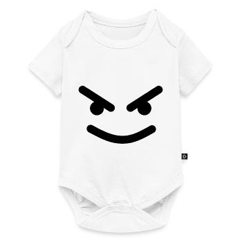 Freches Arrogantes Gesicht Grinsen Geschenk Idee - Baby Premium Kurzarmbody - Weiß - Vorne