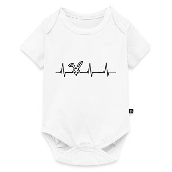 Heartbeat d'un lièvre - Body à manches courtes Premium Bébé - blanc - Devant