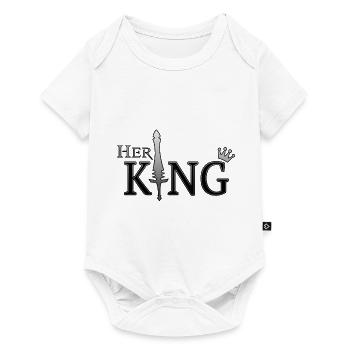 Her King His Queen (part1) Partner Look love Krone - Baby Premium short-sleeve bodysuit - white - Front