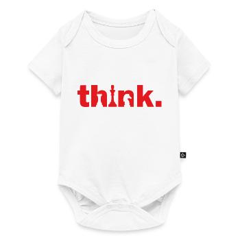 Think Schach Denksport Schachmeister Geschenk - Baby Premium Kurzarmbody - Weiß - Vorne