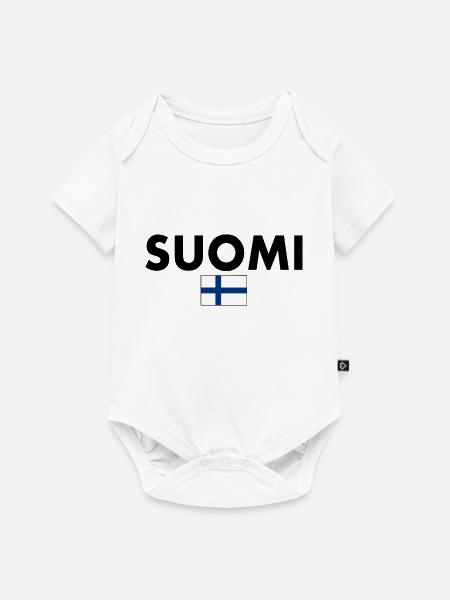 Suomi - Baby Premium Kurzarmbody - Weiß