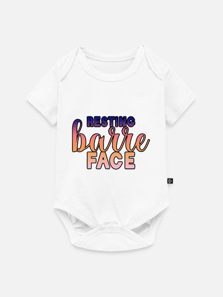 Resting Barre Face 3 - Baby Premium Kurzarmbody - Weiß