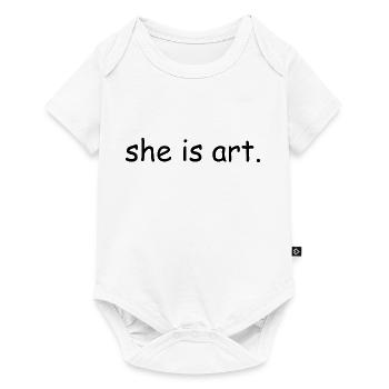She is art - Baby Premium Kurzarmbody - Weiß - Vorne