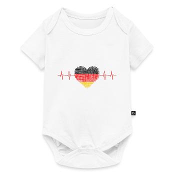 Deutschland Germany - Baby Premium Kurzarmbody - Weiß - Vorne