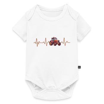 Battement de coeur tracteur - Body à manches courtes Premium Bébé - blanc - Devant