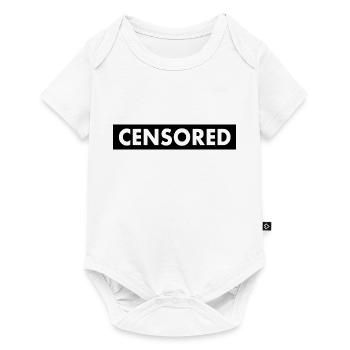 censored - Baby Premium Kurzarmbody - Weiß - Vorne