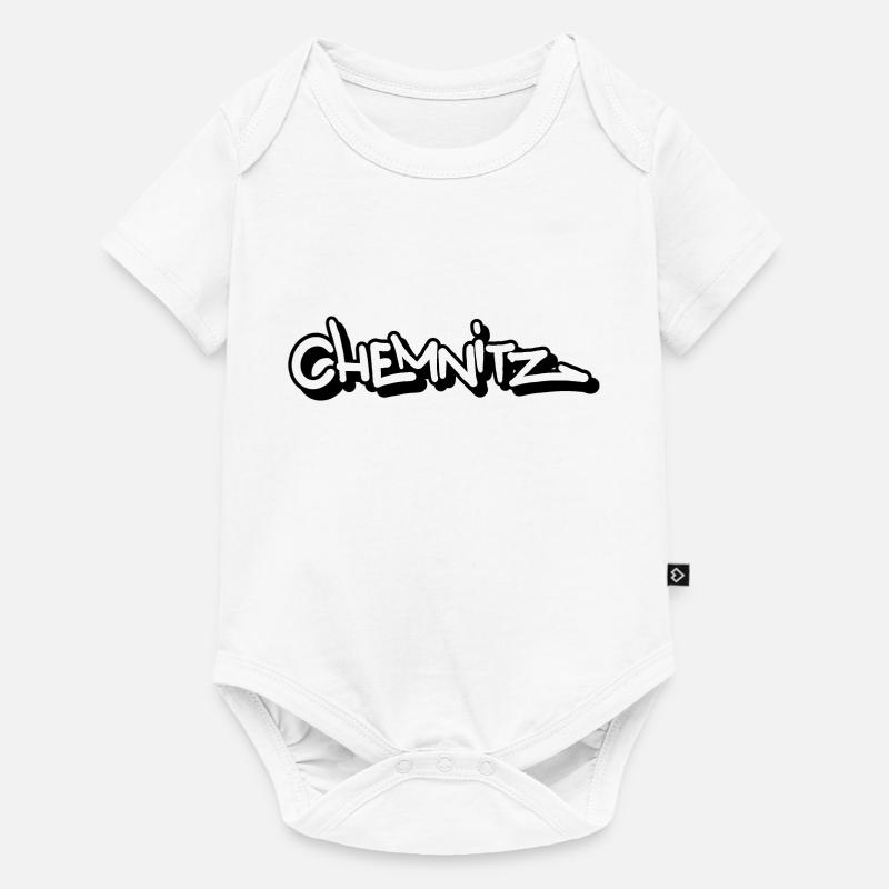 Chemnitz Graffiti Tag - Baby Premium Kurzarmbody - Weiß