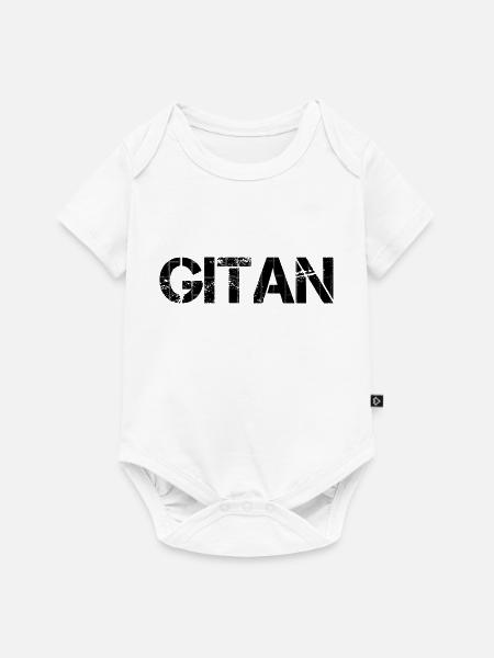 abgenutzter brauner Ziegel - Baby Premium Kurzarmbody - Weiß